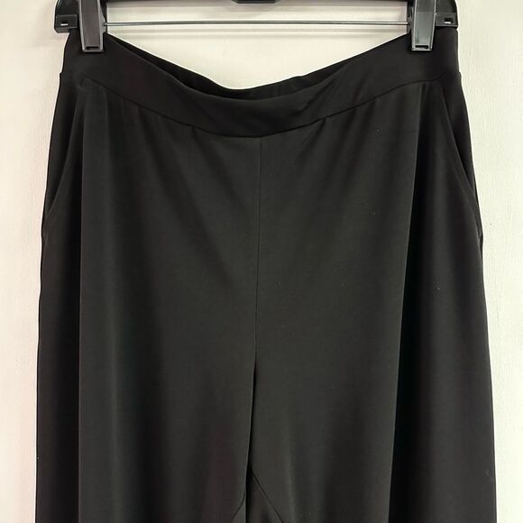 Susan Graver Everyday Ruffle Scallop Hem Jersey Knit Pants Size S - Picture 3 of 7